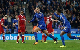 ​Leicester loại Liverpool ở Cúp Liên đoàn Anh