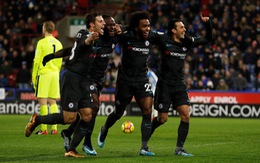 ​Thắng dễ Huddersfield, Chelsea bắt kịp M.U