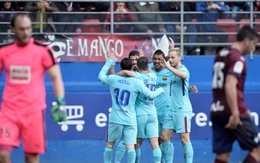 Barcelona thắng dễ 10 người Eibar