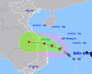 Từ chiều nay 14-10, Thừa Thiên Huế đến Bình Định khả năng có gió giật cấp 8-9