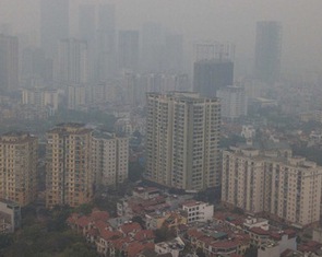 Ô nhiễm không khí tại Hà Nội, rất có hại cho sức khỏe