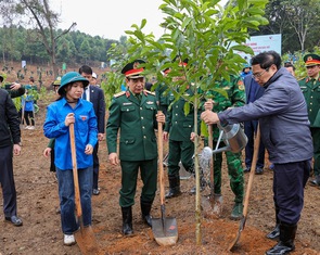 Thủ tướng dâng hương tưởng niệm Chủ tịch Hồ Chí Minh, phát động Tết trồng cây