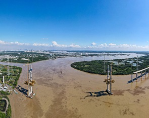 Thi công trở lại cầu Bình Khánh tuyến cao tốc Bến Lức - Long Thành
