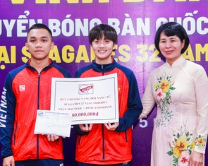 Đội tuyển bóng bàn Việt Nam được thưởng hơn 600 triệu đồng sau SEA Games