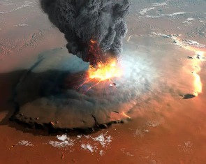 Phát hiện núi lửa 'khủng' hơn Everest trên sao Hỏa