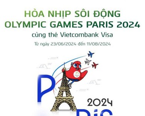 Chủ thẻ Vietcombank Visa có cơ hội đến Pháp xem Olympic Paris 2024