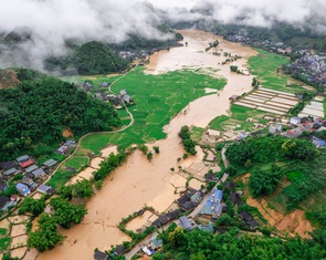 Bản làng ở Sơn La lại ngập lụt sau mưa lớn