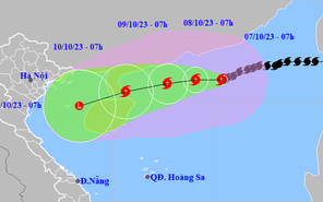 Bão số 4 mạnh cấp 13, giật cấp 16, hướng về vịnh Bắc Bộ