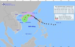 Bão Toraji dự báo suy yếu thành áp thấp nhiệt đới trong 2 ngày tới