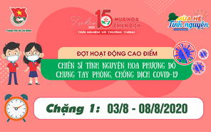 Chiến sĩ tình nguyện Hoa Phượng Đỏ chung tay phòng, chống dịch COVID-19”