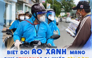 Biệt đội áo xanh mang chữ "thương" gửi khắp Sài Gòn