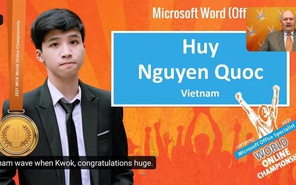 Học sinh Việt Nam giành Huy chương Vàng cuộc thi Tin học văn phòng thế giới