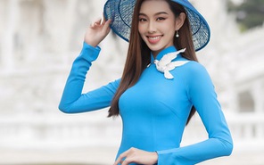 Hoa hậu Hòa bình Quốc tế Thùy Tiên tự hào diện áo dài Việt Nam trên đất Thái