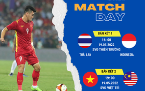 Lịch trực tiếp bán kết bóng đá SEA Games 31: Thái Lan - Indonesia, Việt Nam - Malaysia