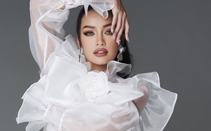 Hoa hậu Ngọc Châu khoe chân dài trong loạt trang phục trắng của Đỗ Mạnh Cường