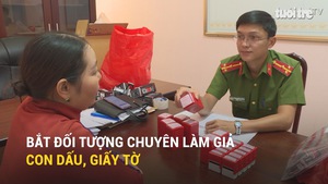 Bắt đối tượng chuyên làm giả con dấu, giấy tờ