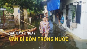 Sau bão 2 ngày, người dân vùng ven TP.HCM vẫn bì bõm trong nước