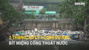 2 tháng, xử lý 12.000 vụ rác bít miệng cống thoát nước