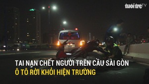 Chạy xe máy tông vào ôtô trên cầu Sài Gòn, một thanh niên chết tại chỗ
