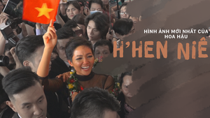 Hình ảnh mới nhất của Hoa hậu H’Hen Niê vừa về đến sân bay Việt Nam