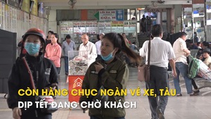 Còn hàng chục ngàn vé xe, tàu dịp Tết đang chờ khách