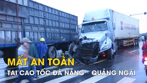 Mất an toàn tại đường dẫn nối vào cao tốc Đà Nẵng – Quảng Ngãi