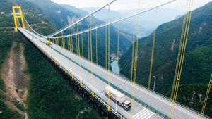 Siduhe - Cây cầu treo cao nhất thế giới của Trung Quốc