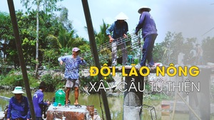 Đội lão nông xây cầu từ thiện ở Tiền Giang