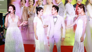 Lệ Quyết bất ngờ diện váy cưới, hát nhạc phim cho Nam Thư