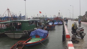 Ngư dân Nghệ An hối hả vào bờ tránh bão số 2