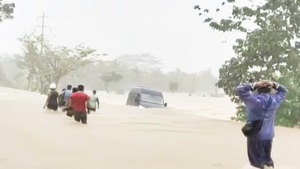 Video: Nhà trôi, xe bị cuốn, sơ tán hàng ngàn người do bão hoa Đỗ Quyên