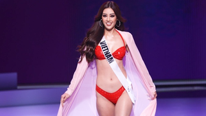 Video: Khánh Vân cùng các người đẹp trình diễn bikini ấn tượng ở top 21 Miss Universe