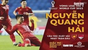 Quang Hải được bầu chọn là cầu thủ xuất sắc nhất trận Việt Nam - Indonesia