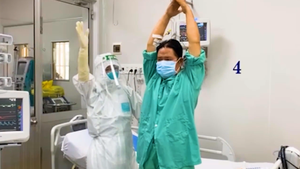 Video: Chiến sĩ công an quận Tân Phú mắc COVID-19 nặng đã hồi phục sau 23 ngày điều trị