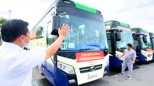 Video: Quảng Nam đưa xe vào TP.HCM đón khoảng 300 người dân về quê