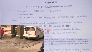 Video: Ngỡ ngàng với giấy đi đường cấp cho cụ ông 85 tuổi đi... khám thai ở Tiền Giang