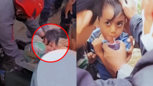 Video: Cậu bé sống sót sau 2 ngày mắc kẹt dưới đống đổ nát do động đất