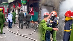 Video: Phá cửa quán bún mẹt đang cháy, phát hiện nữ chủ quán chết trên gác