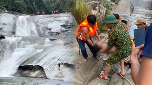 Video: Tìm thấy thi thể người đàn ông mất tích khi tắm suối tại thác 7 tầng