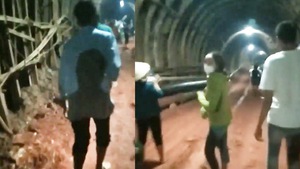 Video: Người dân thị sát đường hầm ‘nhìn choáng luôn’ sau khi hàng chục ‘hố tử thần’ xuất hiện ở một xã