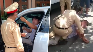 Video: Tài xế ô tô có biểu hiện say xỉn, gây tai nạn còn chống đối lực lượng làm nhiệm vụ