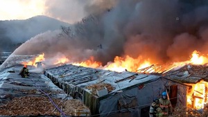 Video: Cháy dữ dội tại khu ổ chuột ở Hàn Quốc, khoảng 500 người phải đi sơ tán