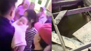 Video: Giải cứu thành công cháu bé 3 tuổi rơi xuống cống, nước đang chảy xiết