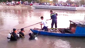 Video: Tìm thấy thi thể người đàn ông bơi qua cống ngăn mặn bị đuối nước ở Vĩnh Long