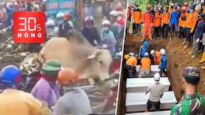 Bản tin 30s Nóng: Bò ‘điên’ lao húc đám đông trên quốc lộ 1; Thầy cúng giết 12 người, chôn sau vườn