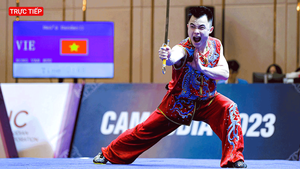 Trực tiếp: Chung kết đấu đối kháng Wushu tranh HCV SEA Games 32