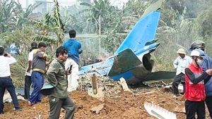 Hiện trường rơi máy bay huấn luyện tại Quảng Nam