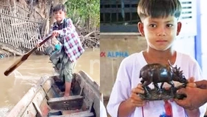Cậu bé 12 tuổi chèo thuyền cứu hơn 100 người trong lũ