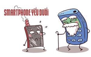 'Cụ' cục gạch chê smartphone yếu đuối