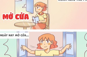 Mở cửa đón nắng vào phòng